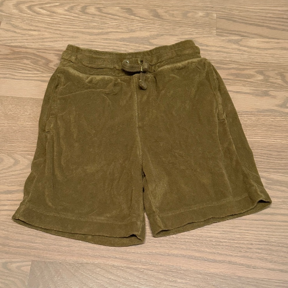Gap kids boys Olive Green Velour Shorts size small 6-7